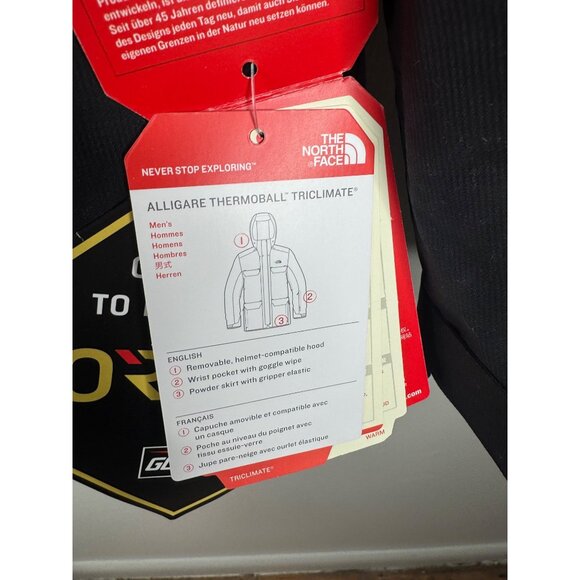 NWT The North Face Jacket Black Alligare Triclimate GORE-TEX Hooded Mens Size L - Picture 8 of 12